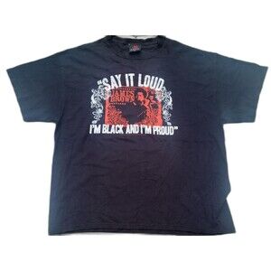 Vtg James Brown Zion Rootswear band tee shirt